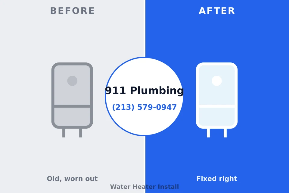 Before and after: plumbing repair Lochsloy, WA